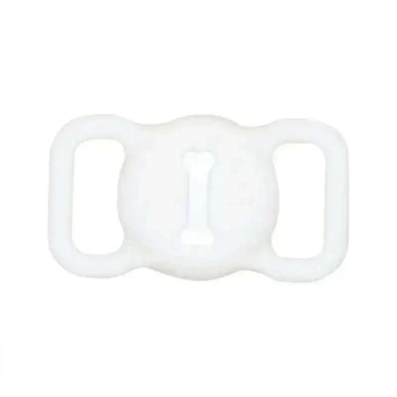 Durable silicone Airtag case for GPS pet tracking, anti-lost dog and cat collar cover.
