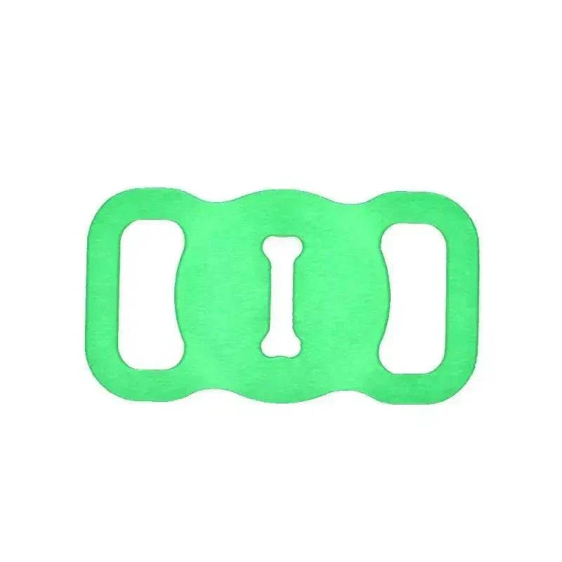Durable silicone Airtag case for GPS pet tracking, glow-in-the-dark.