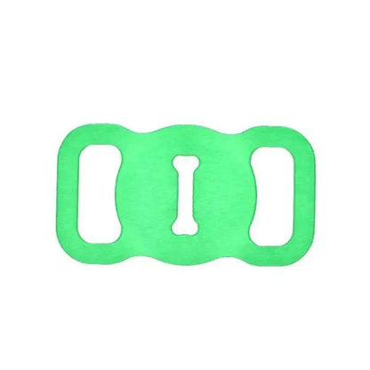 Durable silicone Airtag case for GPS pet tracking, glow-in-the-dark.