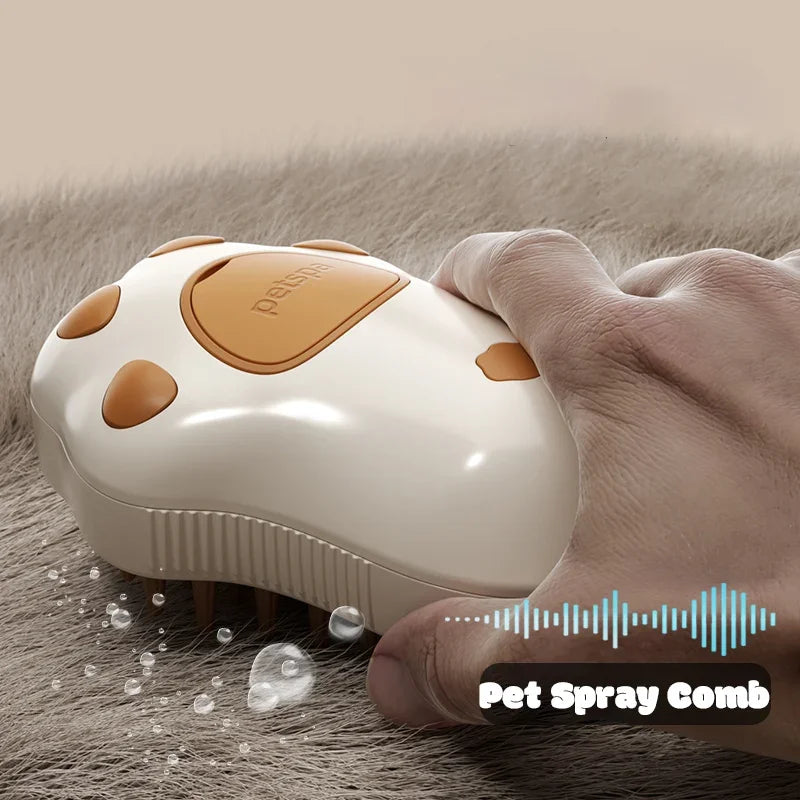 Cat Paw Shaped Steam Brush The Ultimate 3-in-1 Grooming 