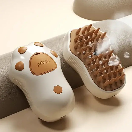 Cat Paw Shaped Steam Brush The Ultimate 3-in-1 Grooming 