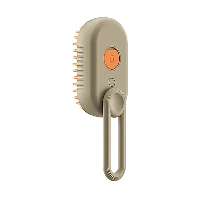 Cat Paw Shaped Steam Brush, 3-in-1 grooming tool with steam cleaning, gentle brushing, and massaging effect.