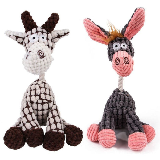 Donkey Corduroy Chew Toy - Squeaky & Machine Washable