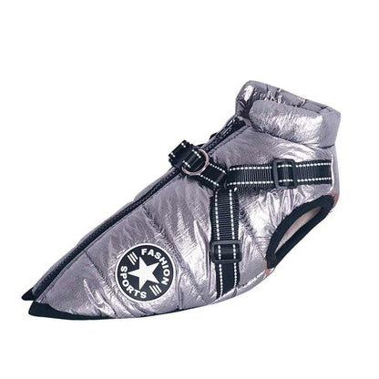 pet harness and vest for dogs with waterproof exterior and fleece lining
